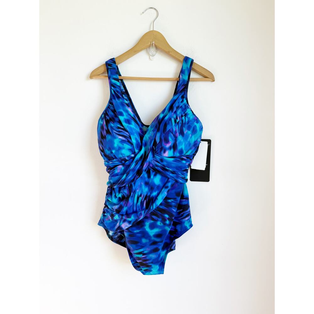 Miraclesuit Plus Size Cloud Leopard Revele One-Piece Swimsuit 18W - Picture 2 of 6
